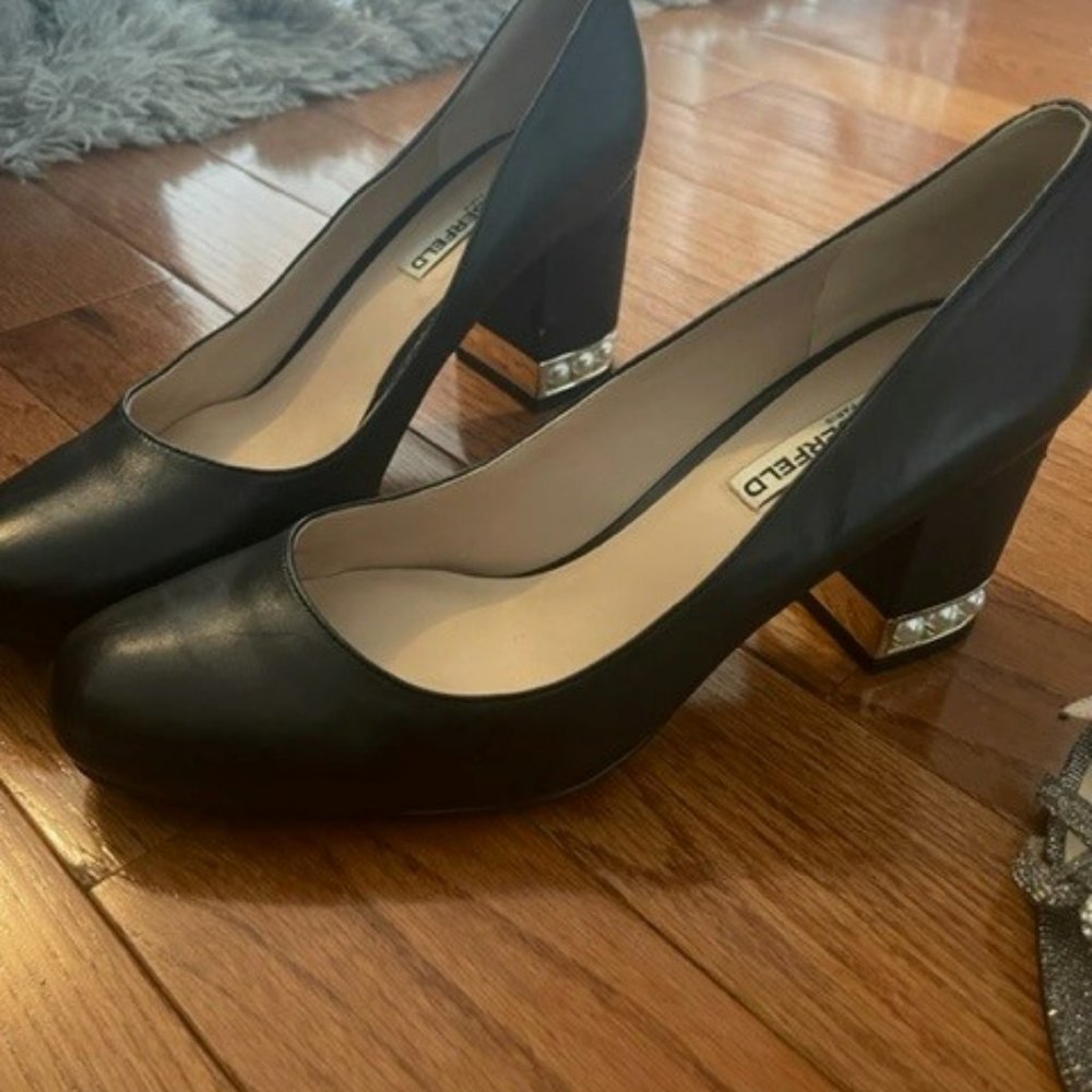 Karl Lagerfeld Black Block Heels